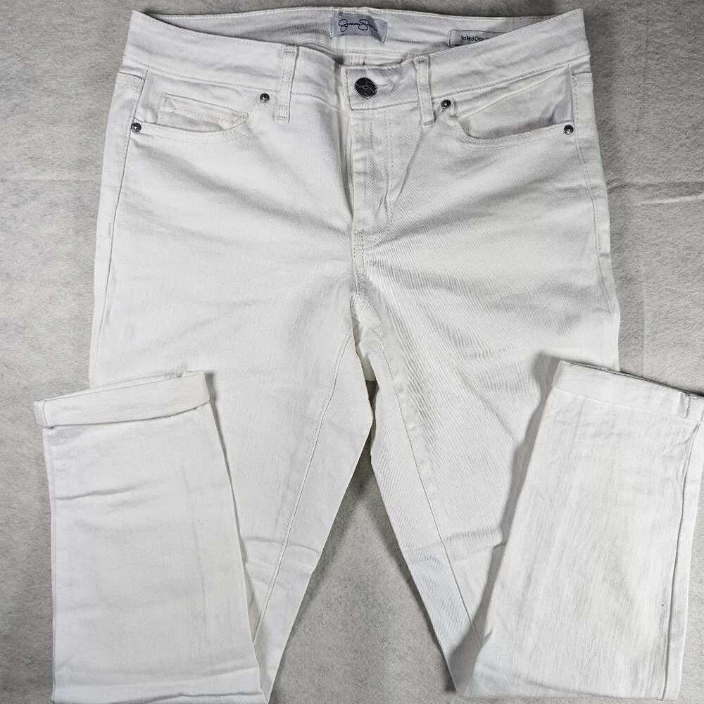 NEW Jessica Simpson Slim White Rolled Pants Size 28 – Chic, Modern & Flattering - Picture 2 of 7